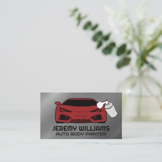 ショッ絵を描プ |カースプレー絵を描ロゴ 名刺 (スタンド正面)