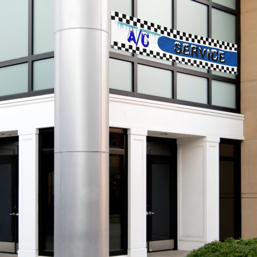 ショッ車のプA/Cサービスエアコン大型 横断幕 (ビルの外側)