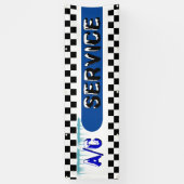 ショッ車のプA/Cサービスエアコン大型 横断幕 (縦)