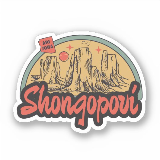 ショノゴポヴィ, アリゾナ州 ステッカー シール (正面)