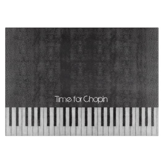 ショパンのピアノキーボードのまな板の時間 カッティングボード (正面)