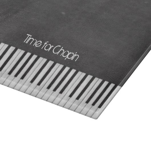 ショパンのピアノキーボードのまな板の時間 カッティングボード (角)