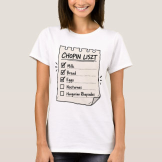 ショパン リスト 買い物リスト Tシャツ
