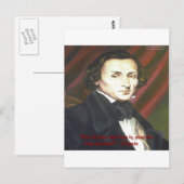 ショパン 演奏方法 名言 ギフト カード Tシャツ (正面/裏面)