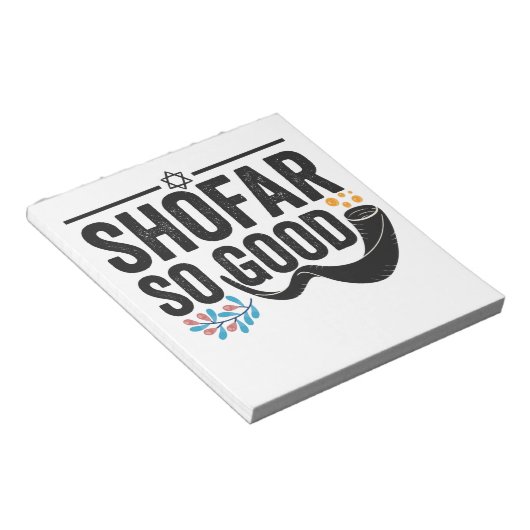 ショファーソおもしろいフトユダヤ人ハヌカー休日の贈り物 ノートパッド (アングル)