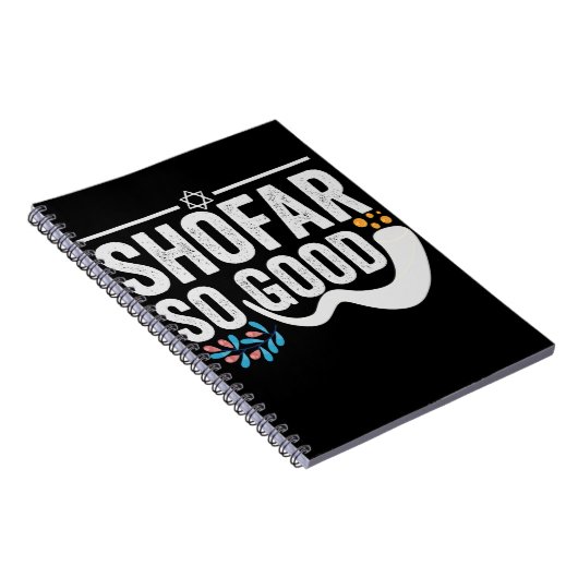 ショファーソおもしろいフトユダヤ人ハヌカー休日の贈り物 ノートブック (右側)