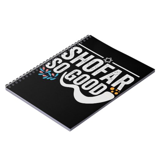 ショファーソおもしろいフトユダヤ人ハヌカー休日の贈り物 ノートブック (左側)