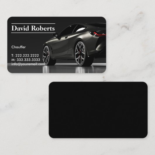 ショフールタクシードライバープロフェッショナルダーク 名刺 (正面/裏面)