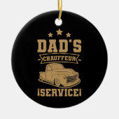ショフールパパプロフェッショナル運転士父の日 セラミックオーナメント (正面)