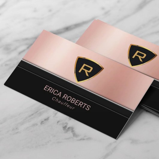 ショフールラグジュアリー金ゴールドモノグラムロゴバラ金ゴールド 名刺