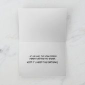 ショベおもしろいラーアヒルの誕生日カード カード (内部)