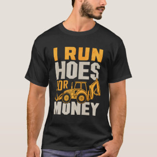 ショベルおもしろいプルマーバックホIホ走ースTシャツ Tシャツ