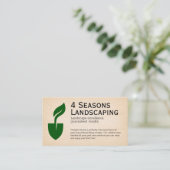 ショベルとリーフのロゴ | 着陸機 名刺 (スタンド正面)