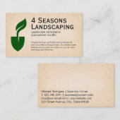 ショベルとリーフのロゴ | 着陸機 名刺 (正面/裏面)