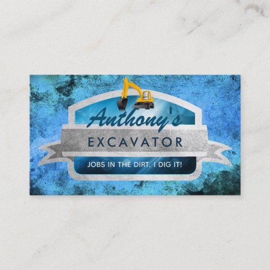 ショベルのスローガン名刺 名刺 (正面)