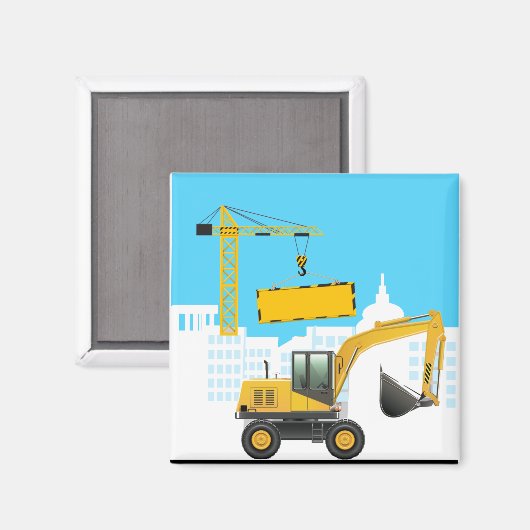 ショベルの名前のパーソナライズ マグネット (正面/裏面)