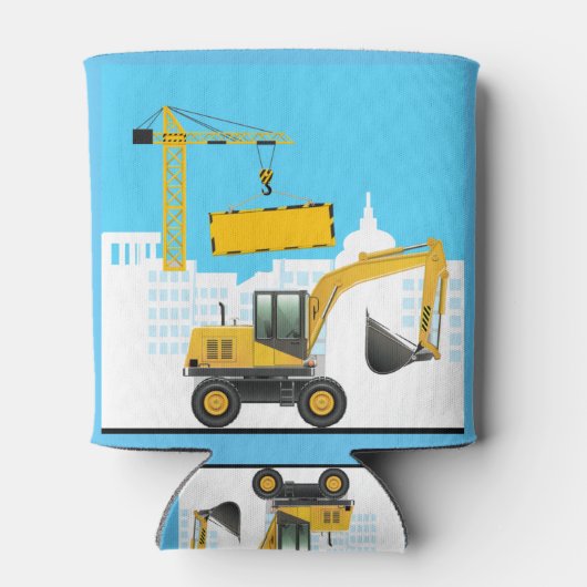 ショベルの名前のパーソナライズ 缶クーラー (裏面)