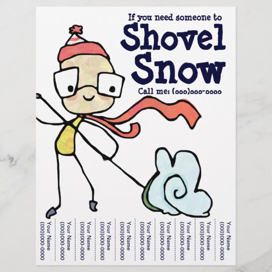 ショベルもしスノーに誰か必要だ！フライヤー チラシ (正面)