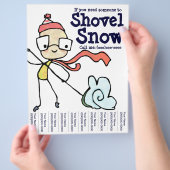 ショベルもしスノーに誰か必要だ！フライヤー チラシ (手)