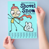 ショベルもし・スノーフライヤーに人が必要だ チラシ (手)