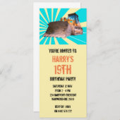 ショベルをテーマにした 招待状 (正面/裏面)