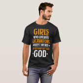 ショベルを操作する女の子オペラ重い機器 Tシャツ (正面フル)