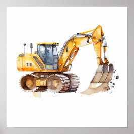 ショベルウォールアート ポスター