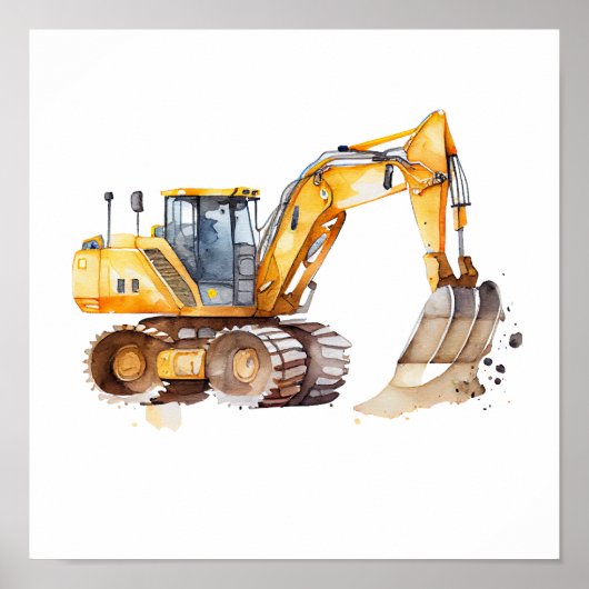 ショベルウォールアート ポスター (正面)