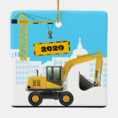 ショベルオーナメントの名前の追加クリスマス セラミックオーナメント (裏面)