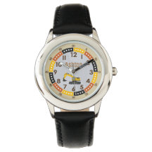 ショベルカスタムカッコいいブラックキッドウォッチ