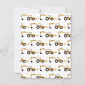 ショベルカー トラック 子ども 幼児 ノートカード (裏面)