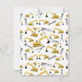 ショベルカー 建設トラック 道具 子供向け ノートカード (裏面)