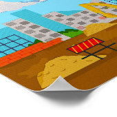 ショベルキッズルームポスター建築サイトプリント ポスター (角)