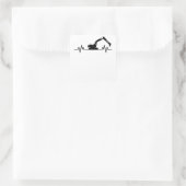 ショベルハートビートモチーフ建築ワーカーギフト スクエアシール (バッグ)