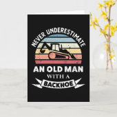 ショベル付きおじいちゃん 面白い掘削機ギフト パパ カード (黄色い花)