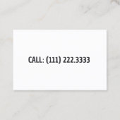 ショベル・スノー 名刺 (裏面)