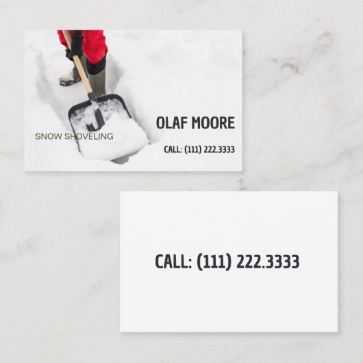 ショベル・スノー 名刺 (正面/裏面)