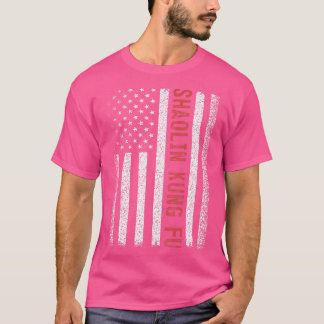 ショリンカンフーアメリカ国旗7月4日 Tシャツ