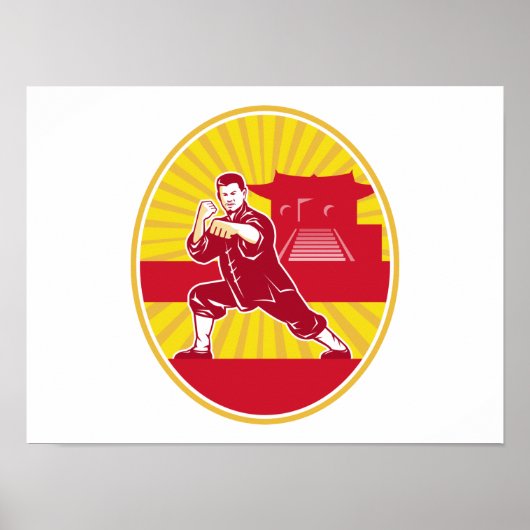 ショリンカンフー武術アーツマスターレトロ ポスター (正面)