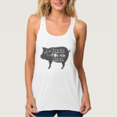 ショーのお母さんは4hショーのワイシャツの家畜のブタショーを疲れさせました タンクトップ (正面)