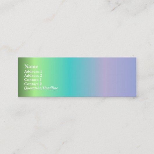 ショーのプロフィールカードのベスト スキニー名刺 (正面)