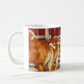 ショーの女の子-ベルギーの馬 コーヒーマグカップ (左)