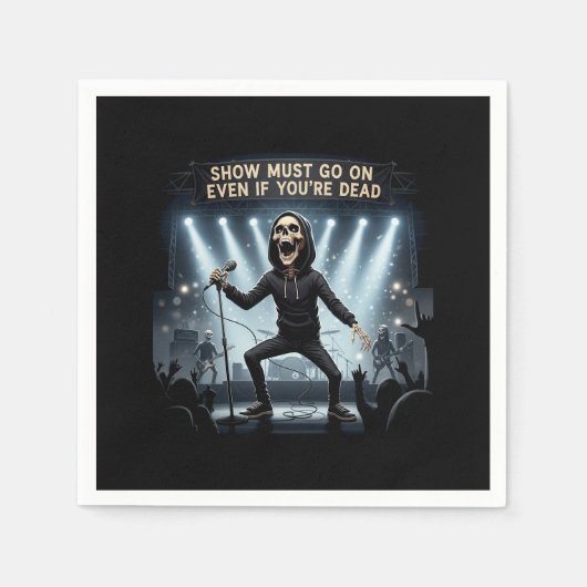 ショーはパーティーのナプキンに行く スタンダードカクテルナプキン (正面)