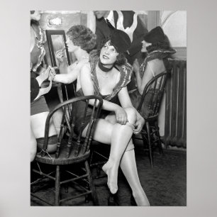 ショーガールズ・バックステージ、1926年。ヴィンテージ写真 ポスター