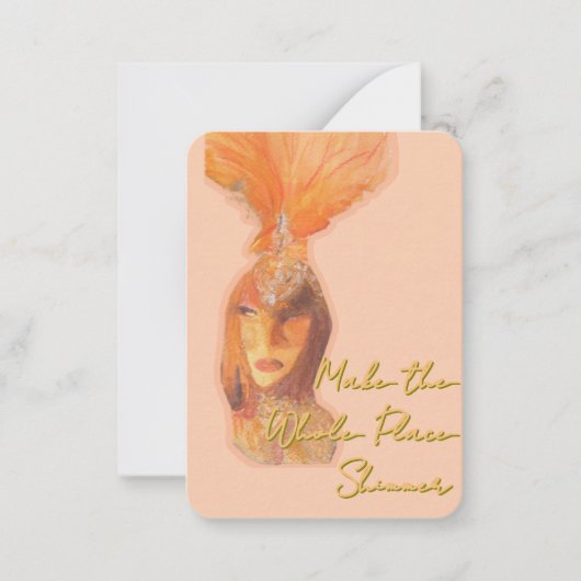 ショーガール時代のメモ ノートカード (正面)