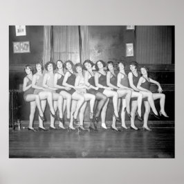 ショーガール、1925年。ヴィンテージ写真 ポスター