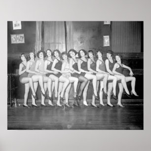 ショーガール、1925年。ヴィンテージ写真 ポスター