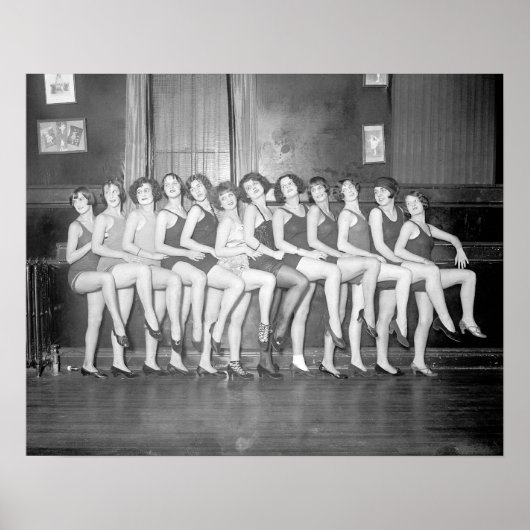 ショーガール、1925年。ヴィンテージ写真 ポスター (正面)