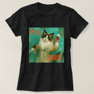 ショーキャット ディーバ 猫 ミーム Y2K グラム おもしろ Tシャツ