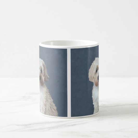 ショーキーの犬のペット肖像 コーヒーマグカップ (中央)